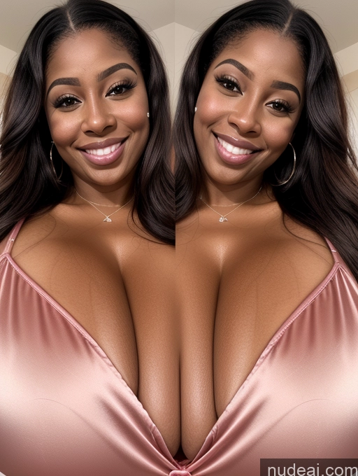 related ai porn images free for Huge Boobs Perfect Boobs Beautiful Long Hair Laughing African Cleavage 30s Happy Satin Close-up View Busty Onoff