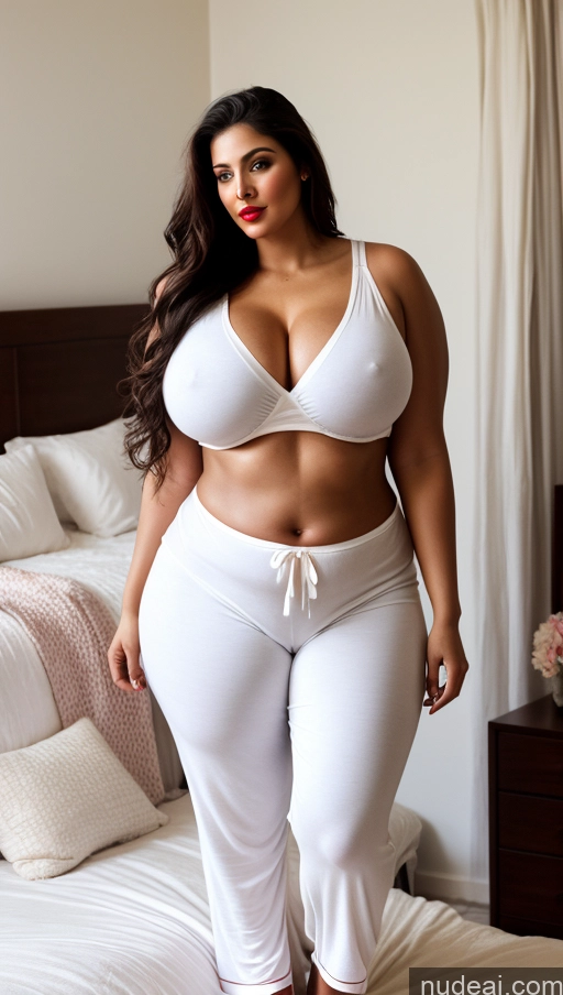 related ai porn images free for Huge Boobs Big Ass Lipstick Abs Chubby Fairer Skin Long Hair Indian Bedroom Front View Pajamas