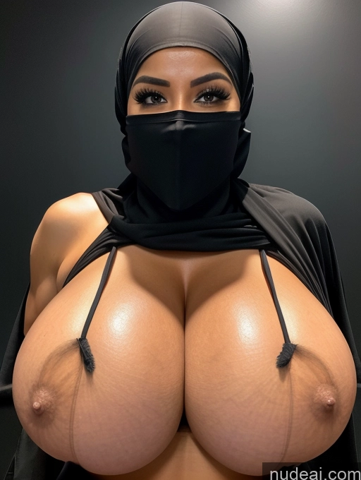 ai nude image of arafed woman with a black mask and a black scarf pics of Busty Perfect Boobs Beautiful Muscular Soft + Warm Abs Ninja Huge Boobs Niqab