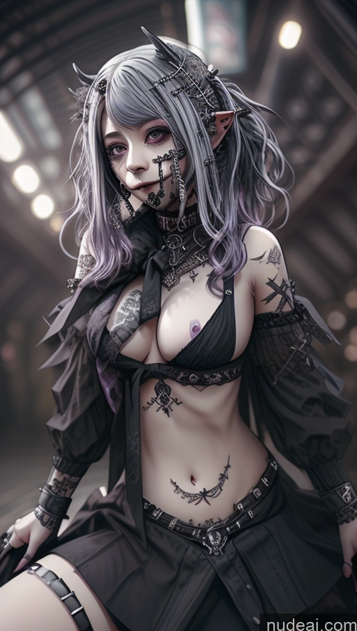 related ai porn images free for Perfect Boobs Busty Big Ass Close-up View Purple Hair Straddling Elf Outfit/Elf Bikini Goth Gals V2 Gothic Punk Girl