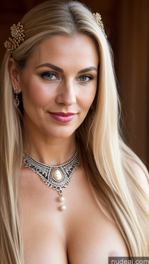 ai nude image of blond woman with a necklace and a choker posing for a picture pics of Small Tits Beautiful Lipstick Pubic Hair Perfect Body Pouting Lips Happy Scandinavian Close-up View Dress Partially Nude Cleavage Tribal Traditional Viking High Heels Victorian Diamond Jewelry Gold Jewelry Jewelry Pearl Jewelry 60s Milf