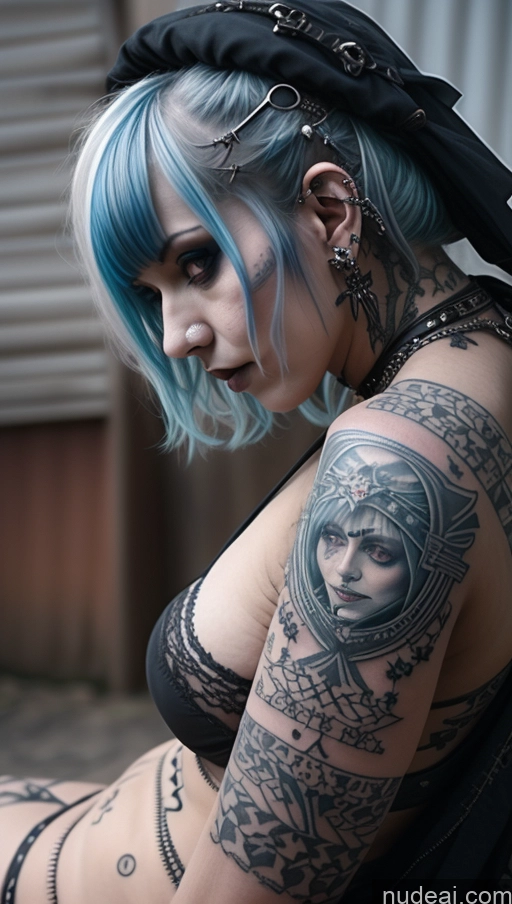 related ai porn images free for Busty Perfect Boobs Beautiful Gothic Punk Girl Blue Hair Indian Milf Spreading Legs Close-up View Nude Tattoos