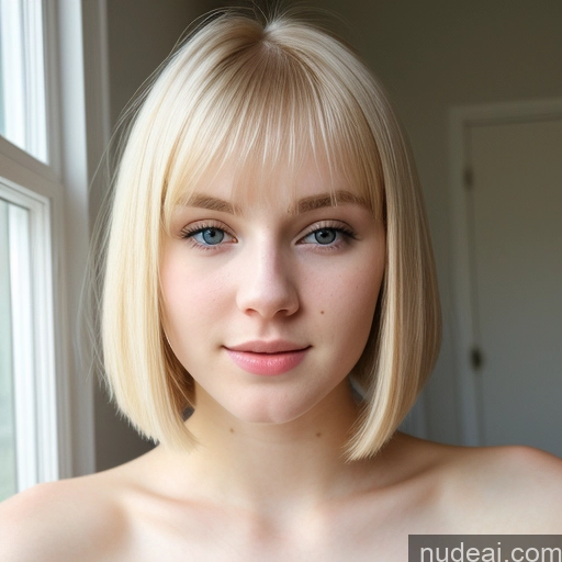 related ai porn images free for Woman Beautiful Fairer Skin 18 Blonde Bobcut Russian Close-up View Sexy Face