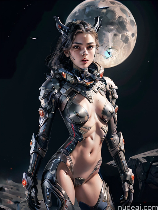 Dark Lighting Reverse Bunny Suit Vampire Sci-fi Armor 60s Moon Science Fiction Style Made Of Fractals