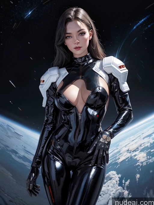 related ai porn images free for Dark Lighting Reverse Bunny Suit Cyborg Stargazing 30s Russian Close-up View Latex Space Suit