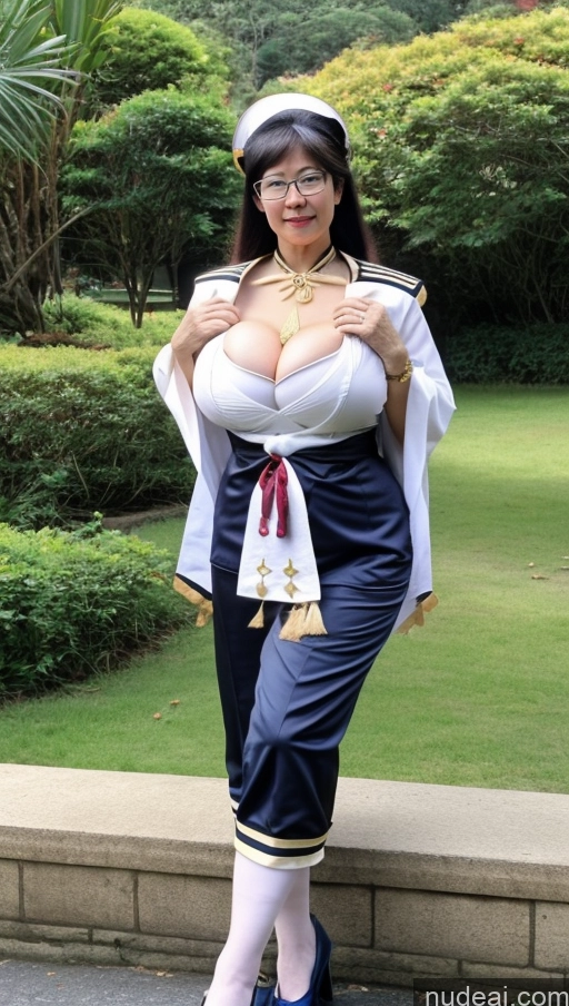 Milf One Busty Perfect Boobs Big Ass Big Hips Pubic Hair Fairer Skin Asian 60s Black Hair Glasses Miss Hina: Genshin Impact Cosplayers Sailor