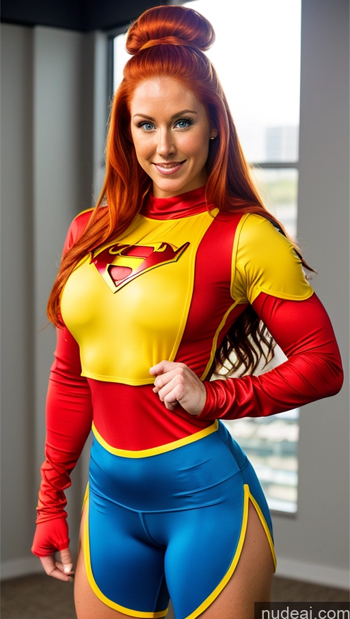 related ai porn images free for Bodybuilder Busty Abs Ginger Irish Superhero Spandex Cosplay