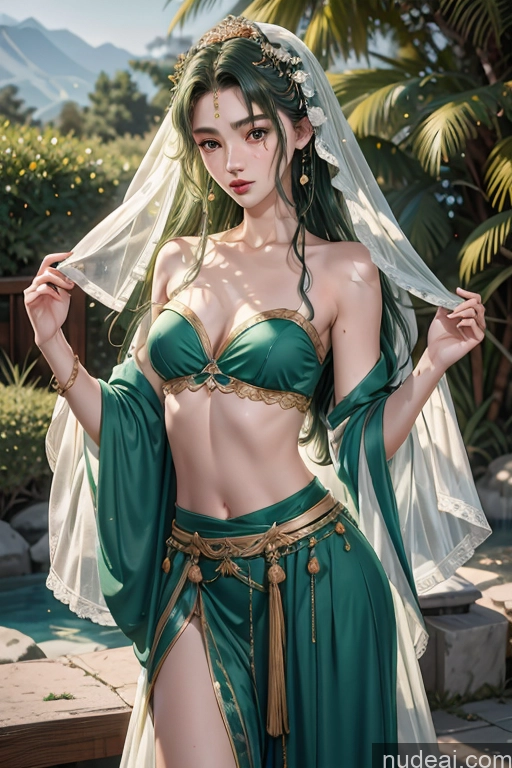 related ai porn images free for Model One Beautiful Skinny 18 Green Hair Long Hair Japanese China Goddess Fashion