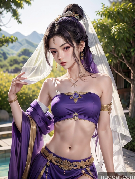 related ai porn images free for Model One Beautiful Skinny 18 Purple Hair Ponytail Japanese China Goddess Fashion