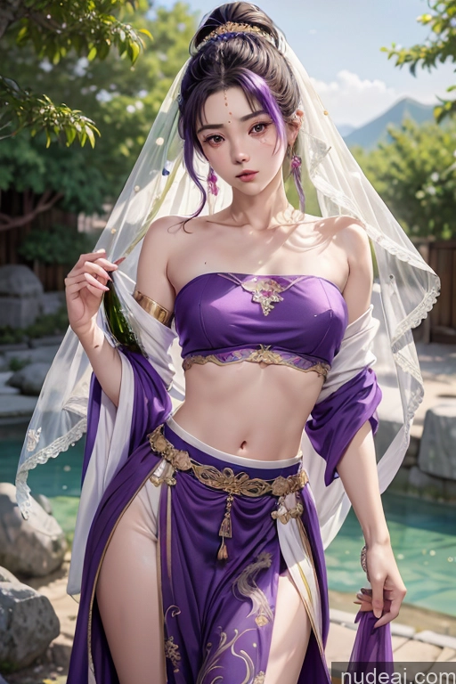 related ai porn images free for Model One Beautiful Skinny 18 Purple Hair Ponytail Japanese China Goddess Fashion