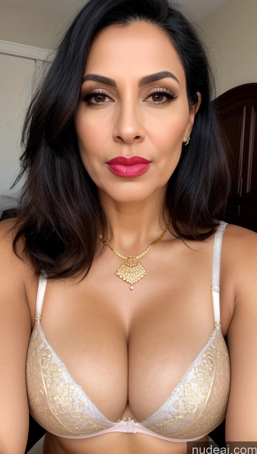 related ai porn images free for Milf Busty Perfect Boobs Beautiful Lipstick Fairer Skin Perfect Body 50s Shocked Sexy Face Pouting Lips Black Hair Straight Indian Bedroom Front View Bra Thong Jewelry Gold Jewelry Bright Lighting Detailed