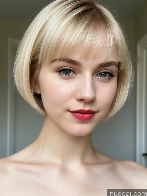 related ai porn images free for Woman Beautiful Fairer Skin 18 Blonde Short Hair Lipstick Russian Close-up View