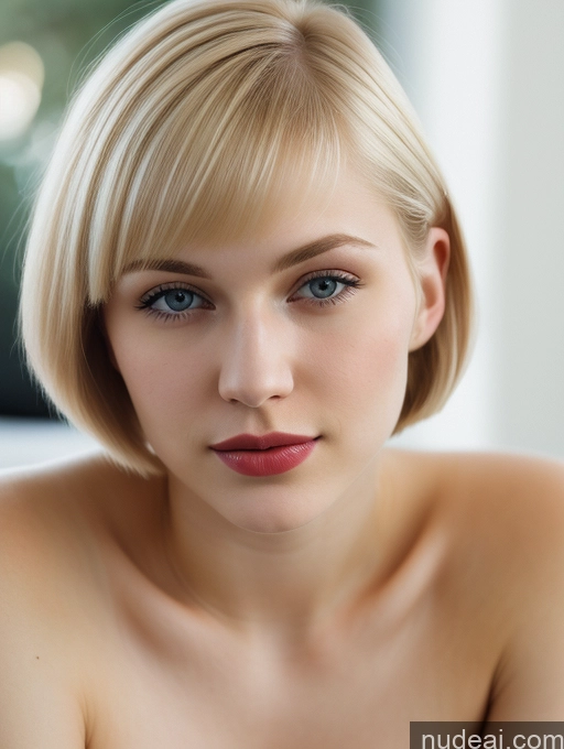 related ai porn images free for Woman Beautiful Fairer Skin 18 Blonde Short Hair Lipstick Russian Close-up View