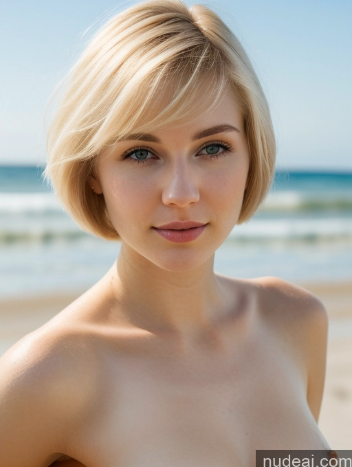 related ai porn images free for Woman Beautiful Fairer Skin 18 Blonde Short Hair Beach Close-up View Russian