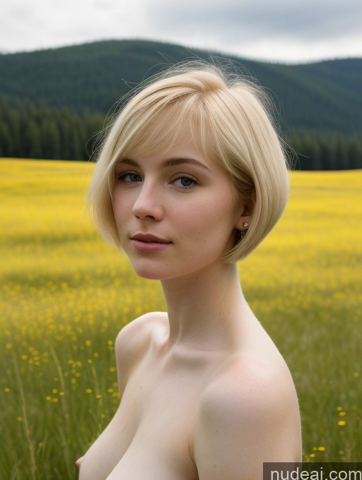 related ai porn images free for Woman Beautiful Fairer Skin 18 Blonde Short Hair Close-up View Russian Meadow