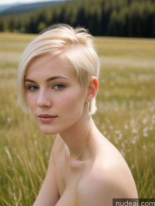 related ai porn images free for Woman Blonde Russian Beautiful Fairer Skin 18 Meadow Close-up View Pixie