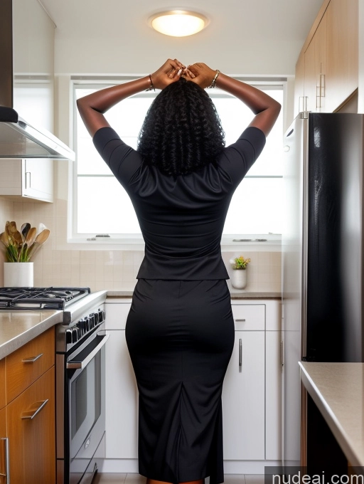 related ai porn images free for Chubby Tall 40s Laughing Black Hair Long Hair African Flight Attendant Kitchen Back View T-pose