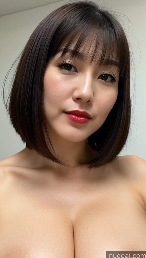 related ai porn images free for Woman One Huge Boobs Beautiful Lipstick Fairer Skin 30s Black Hair Japanese Close-up View Detailed Simple Bobcut