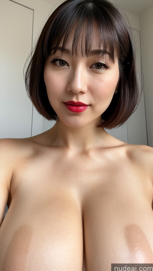 related ai porn images free for Woman One Huge Boobs Beautiful Lipstick Fairer Skin 30s Black Hair Close-up View Detailed Simple Bobcut Japanese Sundress