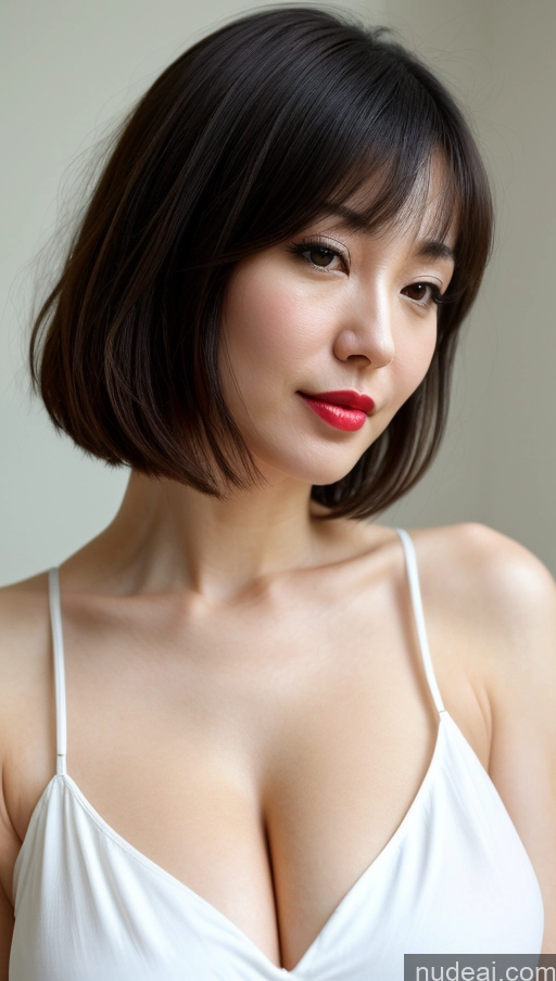 related ai porn images free for Woman One Huge Boobs Beautiful Lipstick Fairer Skin 30s Black Hair Bobcut Japanese Close-up View Detailed Simple Sundress