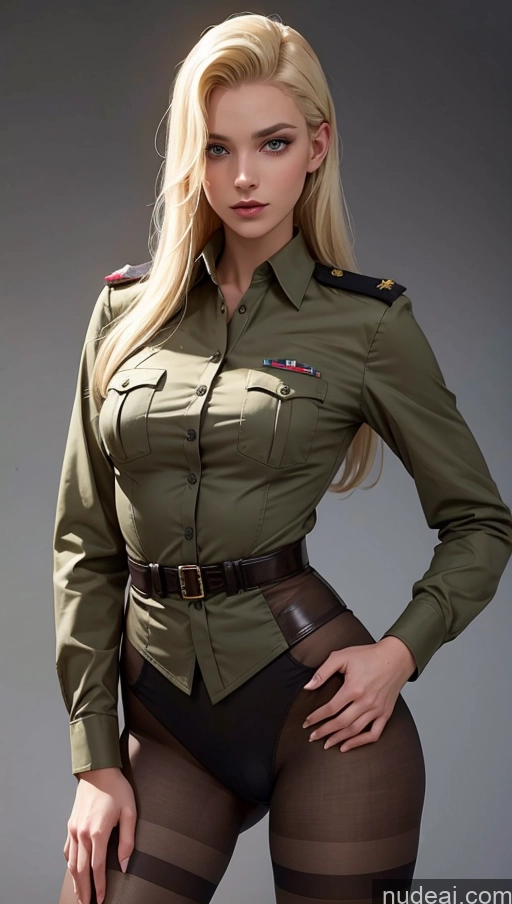 related ai porn images free for Skinny Military Blonde Slicked Shirt Pantyhose