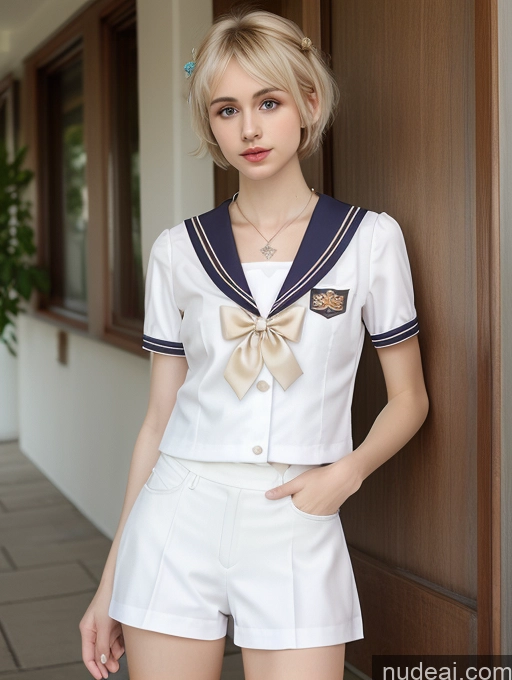 related ai porn images free for Woman Beautiful Small Tits Skinny Small Ass Fairer Skin 18 Blonde Pixie Russian Front View JK Uniform