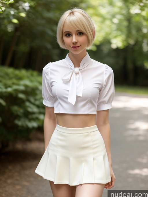 related ai porn images free for Woman Small Tits Beautiful Skinny Small Ass Fairer Skin 18 Blonde Pixie Russian Cosplay Blouse Tie Micro Skirt Crop Top