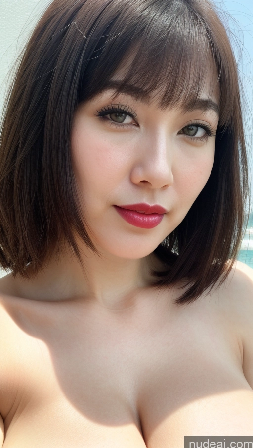 related ai porn images free for Woman One Huge Boobs Beautiful Lipstick Fairer Skin 30s Black Hair Bobcut Japanese Close-up View Detailed Simple Sundress