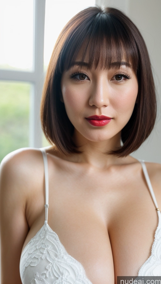 related ai porn images free for Woman One Huge Boobs Beautiful Lipstick Fairer Skin 30s Black Hair Bobcut Japanese Close-up View Detailed Simple Sundress