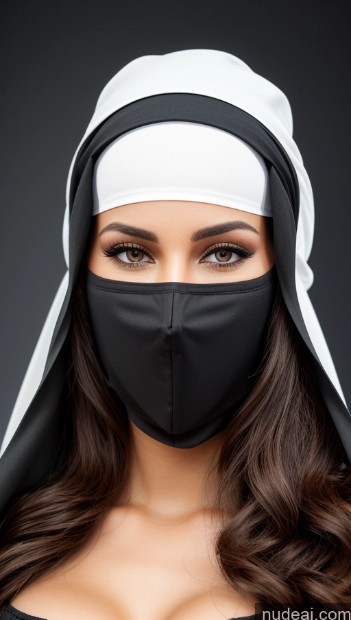 related ai porn images free for Sexy Face Front View Beautiful Perfect Body Woman Perfect Boobs 20s White 3d Brunette Curly Hair Niqab