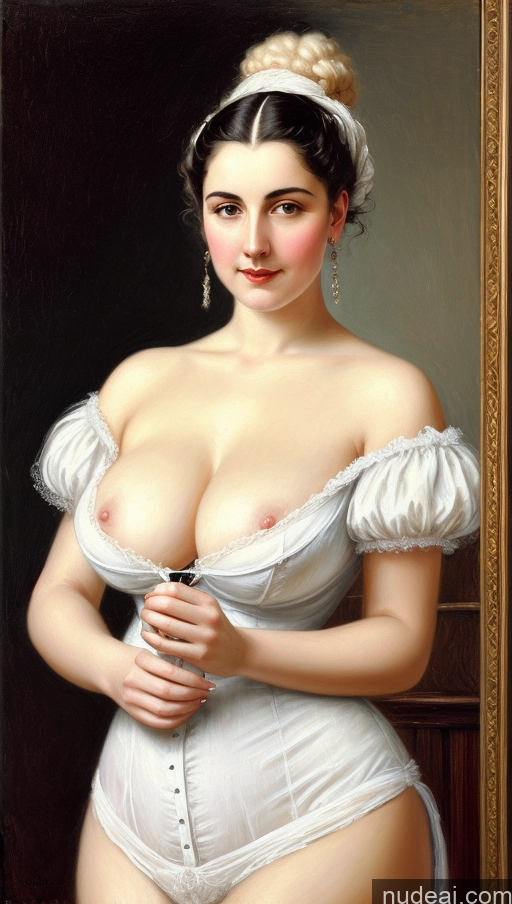 ai nude image of painting of a woman in a white dress with a large breast pics of Victorian Busty Perfect Boobs Pubic Hair Hairy Women White Hair Painting