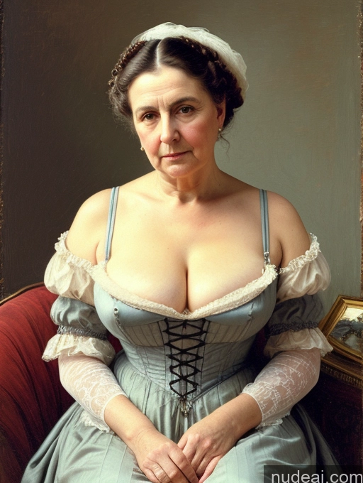 ai nude image of there is a woman in a dress sitting on a red chair pics of Busty Perfect Boobs Pubic Hair Painting Victorian Hairy Women 80s Medieval