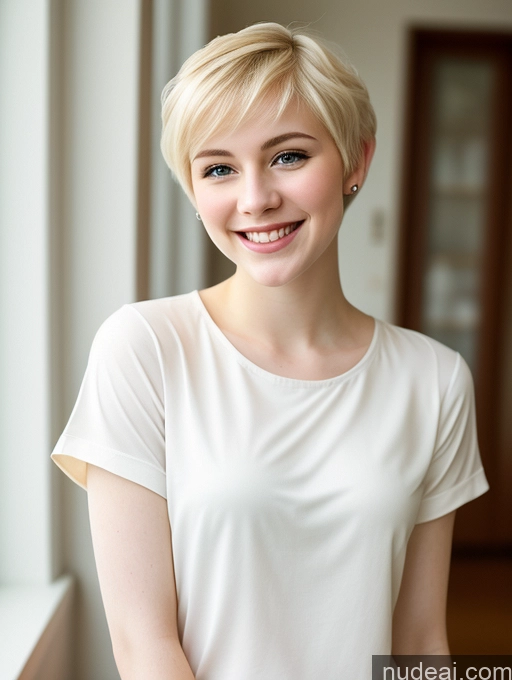 related ai porn images free for Woman Beautiful Fairer Skin 18 Blonde Pixie Russian Shirt Happy