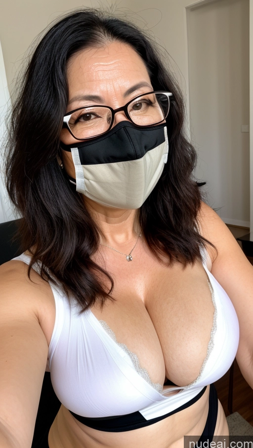 related ai porn images free for Milf One Busty Big Ass Big Hips Pubic Hair Fairer Skin Black Hair Asian 50s Glasses Face Mask