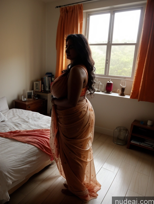 ai nude image of pregnant woman in a long dress standing in a bedroom pics of Wife Or Girlfriend Big Ass Big Hips Pubic Hair Dark Skin 50s Black Hair Indian Bedroom Fat Messy Huge Boobs Sad Full Frontal Hairy Women Sari Cleavage Bright Lighting