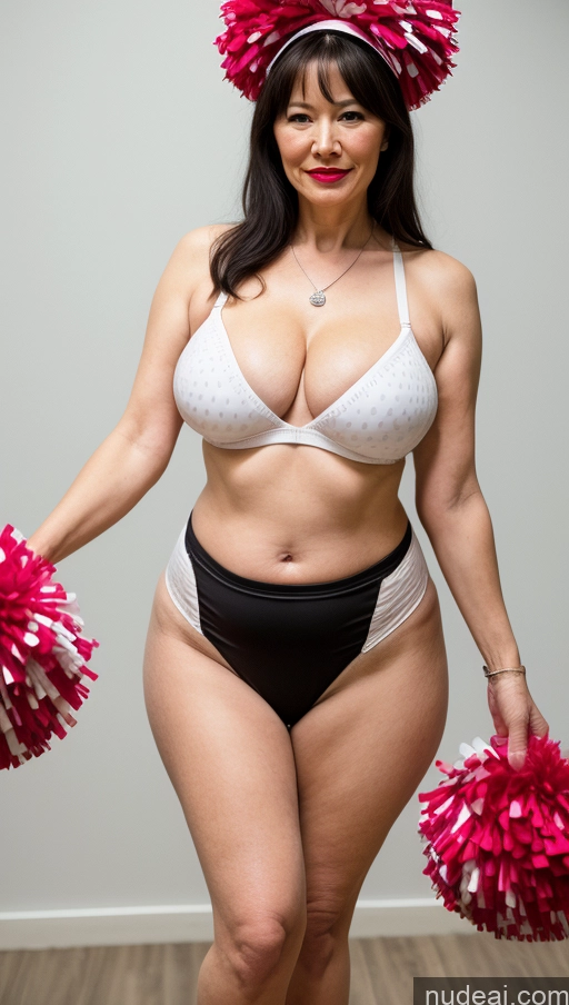 Milf One Busty Big Ass Big Hips Pubic Hair Fairer Skin Asian Black Hair Partially Nude Lipstick 60s Cheerleader Outfit Blue Archive