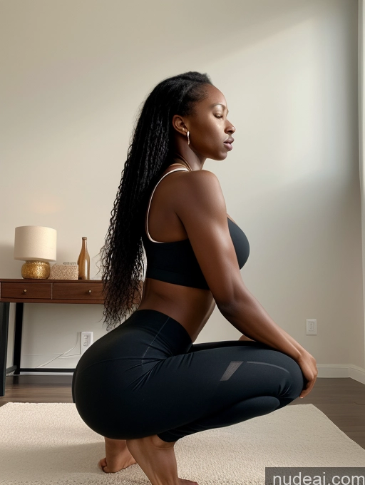 related ai porn images free for Woman One Huge Boobs Perfect Boobs Beautiful Big Ass Skinny Short Perfect Body Dark Skin Sexy Face Black Hair Long Hair Black Bedroom Side View Squatting Crop Top Yoga Pants Bright Lighting Detailed 20s