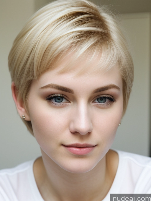 related ai porn images free for Woman Beautiful Fairer Skin 18 Blonde Pixie Russian Close-up View Shirt