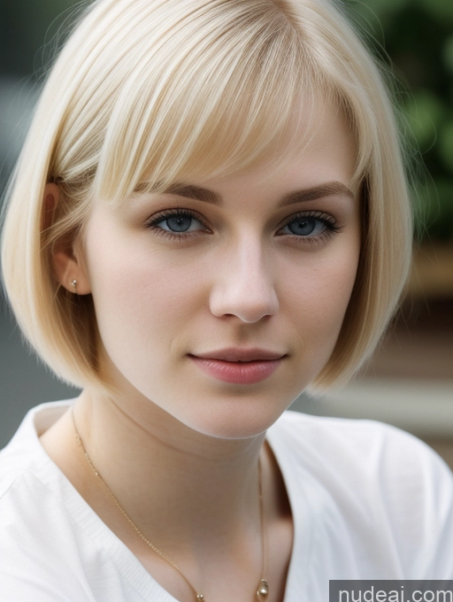 related ai porn images free for Woman Beautiful Fairer Skin 18 Blonde Short Hair Russian Close-up View Shirt