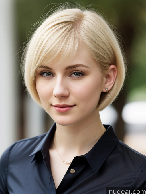 related ai porn images free for Woman One Beautiful Fairer Skin 18 Blonde Short Hair Russian Shirt Close-up View