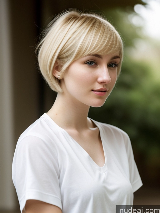 related ai porn images free for Woman One Beautiful Fairer Skin 18 Blonde Short Hair Russian Shirt Close-up View