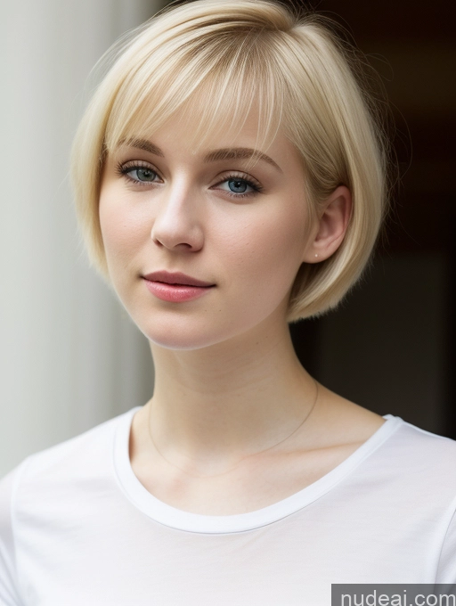 related ai porn images free for Woman One Beautiful Fairer Skin 18 Blonde Short Hair Russian Shirt Close-up View