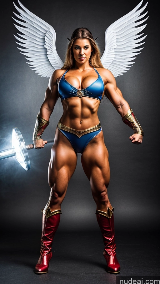 related ai porn images free for Angel Viking Bodybuilder Busty Superhero Abs Muscular Powering Up