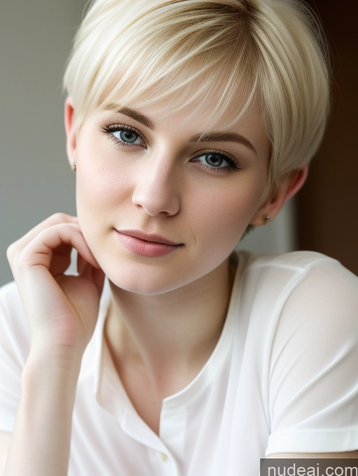 related ai porn images free for Woman Beautiful Fairer Skin 18 Blonde Pixie Russian Close-up View Shirt Detailed