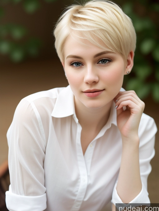 related ai porn images free for Woman Beautiful Fairer Skin 18 Blonde Pixie Russian Close-up View Shirt Detailed