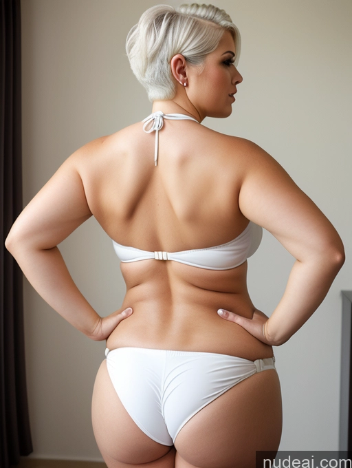 related ai porn images free for Woman One Fat Chubby Big Ass Pregnant 30s Sexy Face White Hair Pixie White Bikini Back View