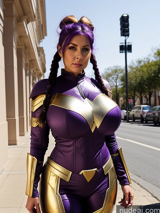 related ai porn images free for Milf Busty Huge Boobs Big Ass Big Hips 20s Purple Hair Pigtails Front View Bright Lighting Superhero Street Sci-fi Armor Gold Jewelry Serious