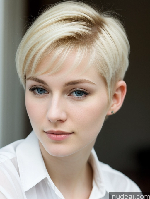 related ai porn images free for Woman Beautiful Fairer Skin 18 Blonde Pixie Russian Close-up View Shirt