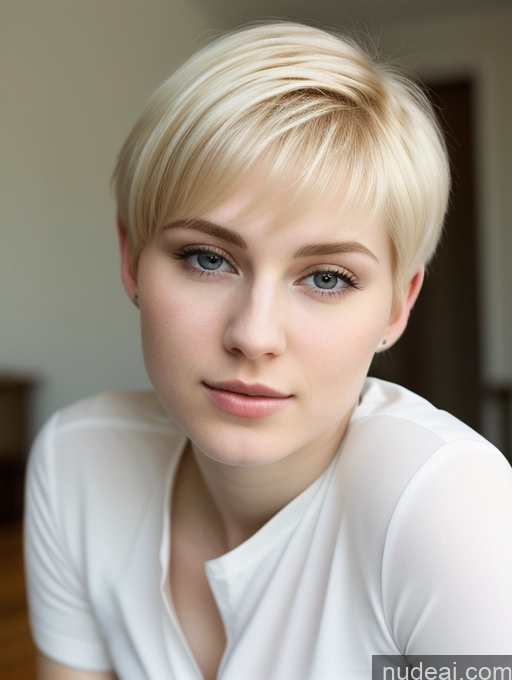 related ai porn images free for Woman Beautiful Fairer Skin 18 Blonde Pixie Russian Close-up View Shirt