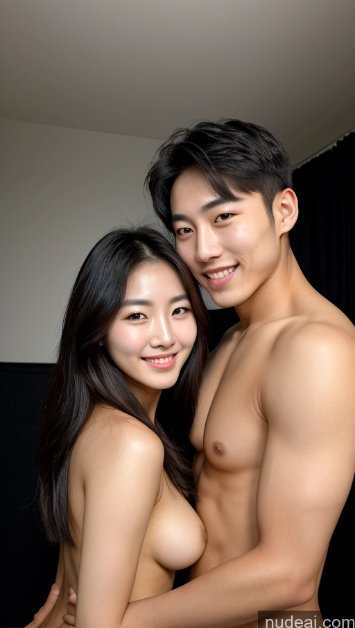 related ai porn images free for Perfect Boobs 18 Happy Perfect Body Straight Black Hair Beautiful Korean Stage Front View Nude Bright Lighting Woman + Man